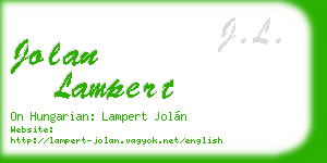 jolan lampert business card